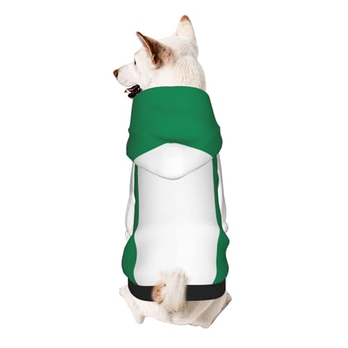 Hunde-Kapuzenpullover mit Flagge von Nigeria, weich, atmungsaktiv, Haustierkleidung für kleine Hunde-Kapuzenpullover mit Flagge von Nigeria, weich, atmungsaktiv, Haustierkleidung für kleine von Khkbnb