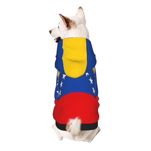 Hunde-Kapuzenpullover mit Flagge von Venezuela, weich, atmungsaktiv, Haustierkleidung für kleine Hunde-Kapuzenpullover mit Flagge von Venezuela, weich, atmungsaktiv, Haustierkleidung für kleine von Khkbnb