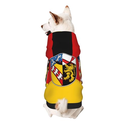 Hunde-Kapuzenpullover mit Saarland-Flaggen, weich, atmungsaktiv, Haustierkleidung für kleine von Khkbnb
