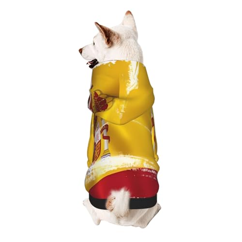 Hunde-Kapuzenpullover mit Spanien-Flagge, weich, atmungsaktiv, Haustierkleidung für kleine Hunde-Kapuzenpullover mit Spanien-Flagge, weich, atmungsaktiv, Haustierkleidung für kleine von Khkbnb