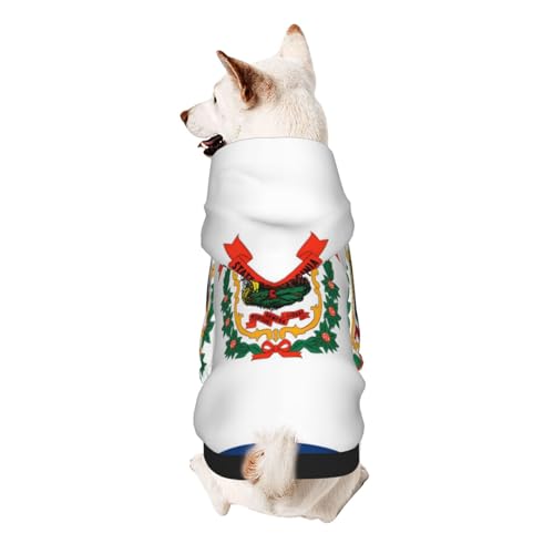 Hunde-Kapuzenpullover mit West-Virginia-Flagge, weich, atmungsaktiv, Haustierkleidung für kleine Hunde-Kapuzenpullover mit West-Virginia-Flagge, weich, atmungsaktiv, Haustierkleidung für kleine von Khkbnb