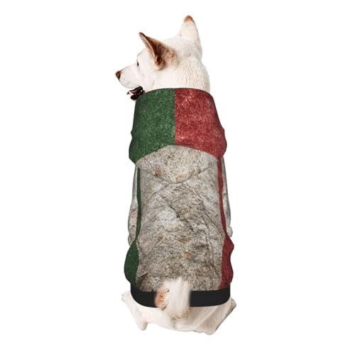 Hunde-Kapuzenpullover mit alter italienischer Flagge, weich, atmungsaktiv, Haustierkleidung für kleine Hunde-Kapuzenpullover mit alter italienischer Flagge, weich, atmungsaktiv, Haustierkleidung für kleine von Khkbnb