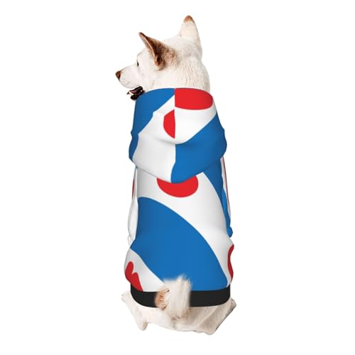 Hunde-Kapuzenpullover mit friesischer Flagge, weich, atmungsaktiv, Haustierkleidung für kleine Hunde-Kapuzenpullover mit friesischer Flagge, weich, atmungsaktiv, Haustierkleidung für kleine von Khkbnb