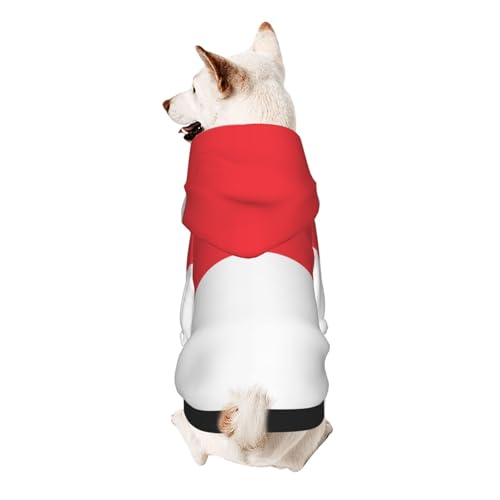 Hunde-Kapuzenpullover mit indonesischer Flagge, weich, atmungsaktiv, Haustierkleidung für kleine Hunde-Kapuzenpullover mit indonesischer Flagge, weich, atmungsaktiv, Haustierkleidung für kleine von Khkbnb