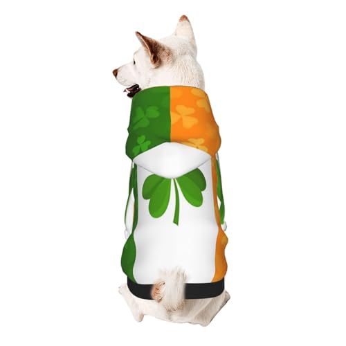 Hunde-Kapuzenpullover mit irischer Flagge, weich, atmungsaktiv, Haustierkleidung für kleine Hunde-Kapuzenpullover mit irischer Flagge, weich, atmungsaktiv, Haustierkleidung für kleine von Khkbnb