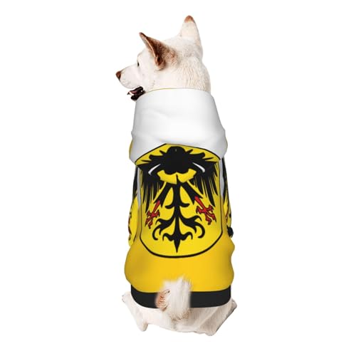 Hunde-Kapuzenpullover mit schlesischer Flagge, weich, atmungsaktiv, Haustierkleidung für kleine Hunde-Kapuzenpullover mit schlesischer Flagge, weich, atmungsaktiv, Haustierkleidung für kleine von Khkbnb