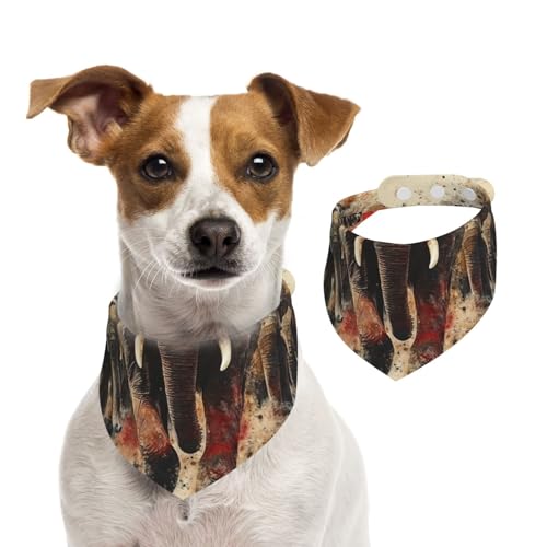 Hundehalstuch mit gemaltem Bild, verstellbar, für Jungen und Mädchen, geeignet für Katzen und Hunde, Haustierzubehör von Khkbnb