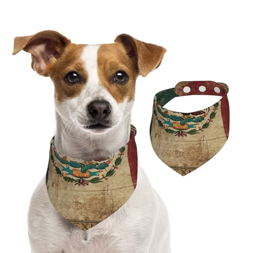 Hundehalstuch mit mexikanischer Flagge, verstellbar für Jungen und Mädchen, geeignet für Katzen und Hunde, Haustierzubehör Hundehalstuch mit mexikanischer Flagge, verstellbar für Jungen und Mädchen, geeignet für Katzen und Hunde, Haustierzubehör von Khkbnb