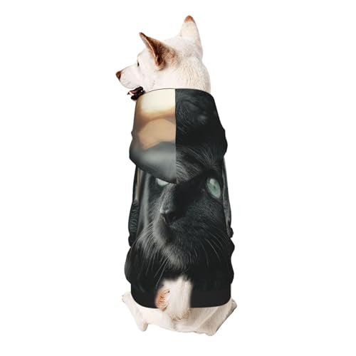 Lonely Hunde-Kapuzenpullover für kleine, weiche, atmungsaktive Haustierkleidung für kleine Hunde, Schwarz Lonely Hunde-Kapuzenpullover für kleine, weiche, atmungsaktive Haustierkleidung für kleine Hunde, Schwarz von Khkbnb