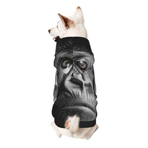 Melancholischer Gorilla-Hunde-Kapuzenpullover für kleine, weiche, atmungsaktive Haustierkleidung für kleine Melancholischer Gorilla-Hunde-Kapuzenpullover für kleine, weiche, atmungsaktive Haustierkleidung für kleine von Khkbnb