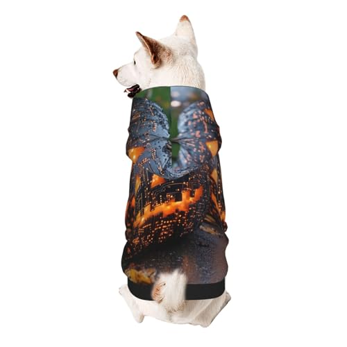 Pumpkin Technology Hunde-Kapuzenpullover für kleine, weiche, atmungsaktive Haustierkleidung für kleine Pumpkin Technology Hunde-Kapuzenpullover für kleine, weiche, atmungsaktive Haustierkleidung für kleine von Khkbnb