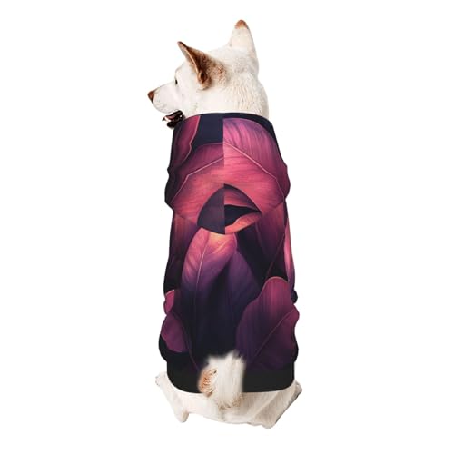 Red Banana Leaves Hunde-Kapuzenpullover für kleine, weiche, atmungsaktive Haustierkleidung für kleine Hunde Red Banana Leaves Hunde-Kapuzenpullover für kleine, weiche, atmungsaktive Haustierkleidung für kleine Hunde von Khkbnb