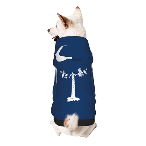 South Carolina Hunde-Kapuzenpullover mit Flagge, weich, atmungsaktiv, Haustierkleidung für kleine South Carolina Hunde-Kapuzenpullover mit Flagge, weich, atmungsaktiv, Haustierkleidung für kleine von Khkbnb