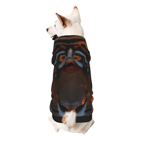 The Anger of the Tiger Hunde-Kapuzenpullover für kleine, weiche, atmungsaktive Haustierkleidung für kleine von Khkbnb