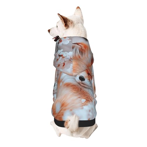The Fox in The Dream Hunde-Kapuzenpullover für kleine, weiche, atmungsaktive Haustierkleidung für kleine The Fox in The Dream Hunde-Kapuzenpullover für kleine, weiche, atmungsaktive Haustierkleidung für kleine von Khkbnb