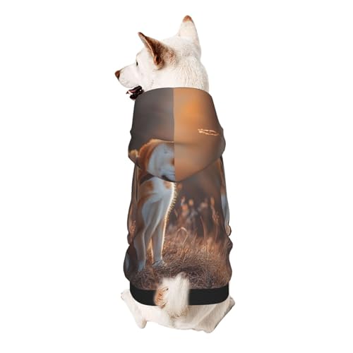 The Puppy Under The Sunset Hunde-Kapuzenpullover für kleine, weiche, atmungsaktive Haustierkleidung für kleine The Puppy Under The Sunset Hunde-Kapuzenpullover für kleine, weiche, atmungsaktive Haustierkleidung für kleine von Khkbnb