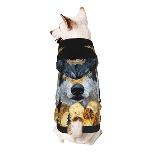 Tribal Totem Hunde-Kapuzenpullover für kleine, weiche, atmungsaktive Haustierkleidung für kleine von Khkbnb