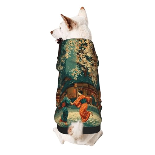 Under Mount Fuji Hunde-Kapuzenpullover für kleine, weiche, atmungsaktive Haustierkleidung für kleine Hunde von Khkbnb