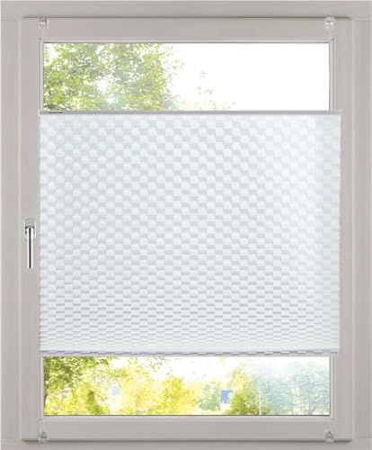 K-Home Klemmfix Plissee 3D-Effekt Weiß 90 x 130 cm von Khome