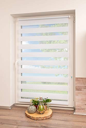 K-home Doppelrollo verspannt, Weiß, 40 x 150 cm von Khome