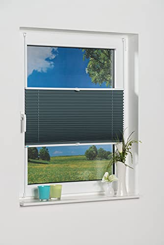K-home Plissee Verdunklung, Petrol, 80 x 210 (B x L) von Khome