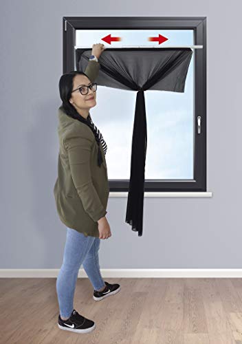 K-home TELESKOP Insektenschutzrahmen, Anthrazit, Individuell 80 x 90cm bis 130 x 150 cm von Khome