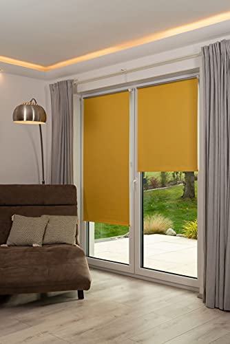 K-home Thermorollo Verdunklungsrollo ohne Bohren Gelb B35 x H150 cm K-home Thermorollo Verdunklungsrollo ohne Bohren Gelb B35 x H150 cm von Khome