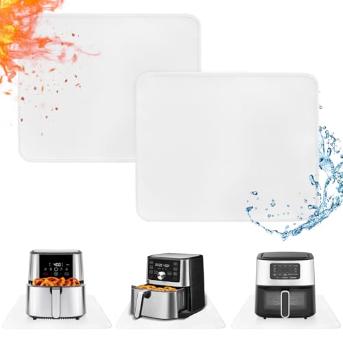 2 Stück Hitzebeständige Unterlage 40 x 45cm-1mm, Hitzeschutzmatte für Luftfritteuse, Feuerfeste Unterlage für Küchenarbeitsplatten, Öl- und Wasserabweisend Sowie leicht zu reinigen, Weiß 2 Stück Hitzebeständige Unterlage 40 x 45cm-1mm, Hitzeschutzmatte für Luftfritteuse, Feuerfeste Unterlage für Küchenarbeitsplatten, Öl- und Wasserabweisend Sowie leicht zu reinigen, Weiß von Khongoo