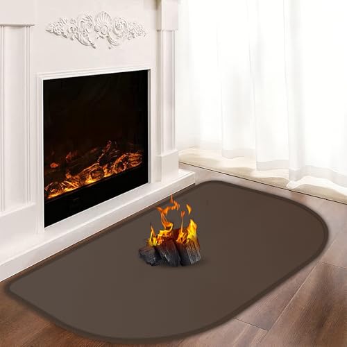Feuerfeste Kaminmatte, 80 x 50 cm Feuerfeste Unterlage, Funkenschutzplatte für Kaminofen, Feuerfeste Bodenschutzmatte für Kamine Bodenblech, Zum Schutz des Bodens Vor Funken, Braun Feuerfeste Kaminmatte, 80 x 50 cm Feuerfeste Unterlage, Funkenschutzplatte für Kaminofen, Feuerfeste Bodenschutzmatte für Kamine Bodenblech, Zum Schutz des Bodens Vor Funken, Braun von Khongoo