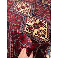 6x8'43 Ft Highest Quality Double Knotted Beljik Soft Well-Made Afghan Merino Handmade Area Rug, Hand-Knotted Oriental Geometric Rug von KhorasanRug