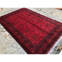 7x10 Afghan Rug Persian Styled Red Carpet von KhorasanRug