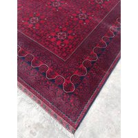 8x12 Ft Khamyab High-Quality Floor Rug, Big Size Bokhara Turkmen Red Persian Decor Soft Woolen Living Room Afghan Rug von KhorasanRug