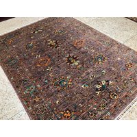 Rug, Turkish Rug, Area Hand Knotted Wool Rug - Living Room Bedroom Grey Oushak, Rustic Home Decor, Moroccan von KhorasanRug