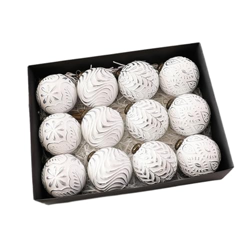 KiBcsLic 12 Hängende Ornamente für, Dekorative Ornamente, Kugeln für Zuhause, Silber KiBcsLic 12 Hängende Ornamente für, Dekorative Ornamente, Kugeln für Zuhause, Silber von KiBcsLic