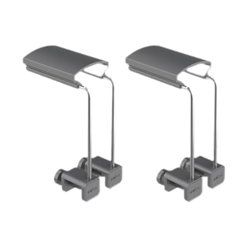 KiBcsLic 2 Stück Aquarium Lampenhalterung Leuchtenstativ Halteklammer Montageset Höhenverstellbare Halterungen mit Elegantem Profil für Die Installation von A, 10x5x2cm von KiBcsLic