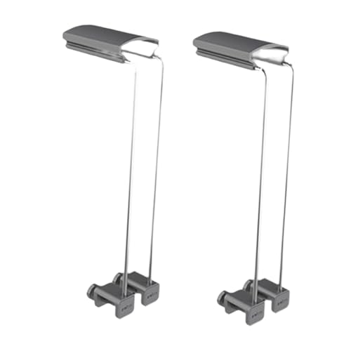 KiBcsLic 2 Stück Aquarium Lampenhalterung Leuchtenstativ Halteklammer Montageset Höhenverstellbare Halterungen mit Elegantem Profil für Die Installation von A, 20x5c2cm von KiBcsLic