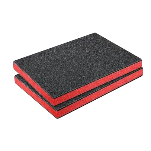KiBcsLic 2 Stück Box Kissen Einlage Werkzeugkasten Schaumstofflagen EPE Schaumstoff Herausnehmbar Schützend für Haushalt Werkstatt Versand Lagerung, 40x50x3cm von KiBcsLic