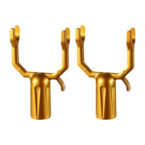 KiBcsLic 2 Stück Hanger Pole Forks Aluminium Kleiderstangen Ersatzgabeln mit Glatter Oberfläche Zum Schutz Der Kleidung Strapazierfähig Und Portabel für Waschk, Gold KiBcsLic 2 Stück Hanger Pole Forks Aluminium Kleiderstangen Ersatzgabeln mit Glatter Oberfläche Zum Schutz Der Kleidung Strapazierfähig Und Portabel für Waschk, Gold von KiBcsLic