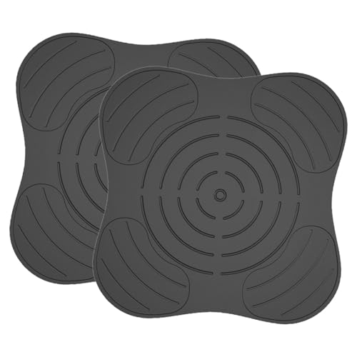 KiBcsLic 2 Stück Küchen Abtropfmatte Geschirr Trockenmatte Spülmatte Anti Rutsch Flexibel Hitzebeständig für Küchenoberfläche Mikrowelle Kochen für Top, Schwarz KiBcsLic 2 Stück Küchen Abtropfmatte Geschirr Trockenmatte Spülmatte Anti Rutsch Flexibel Hitzebeständig für Küchenoberfläche Mikrowelle Kochen für Top, Schwarz von KiBcsLic