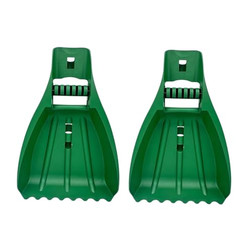 KiBcsLic 2 Stück Laubgreifer Handrechen Gartenklauen Blattsammler mit Leichter Aufbewahrung für Garten Laubarbeit Terrassenreinigung von KiBcsLic