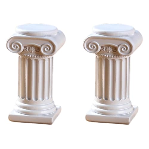 KiBcsLic 2 Stück Römische Säulen Miniatur Resin Skulptur Kerzenhalter Griechische Kolonne Dekoration für Gartenparty Hochzeitsempfang Wohnbereich, Style C KiBcsLic 2 Stück Römische Säulen Miniatur Resin Skulptur Kerzenhalter Griechische Kolonne Dekoration für Gartenparty Hochzeitsempfang Wohnbereich, Style C von KiBcsLic
