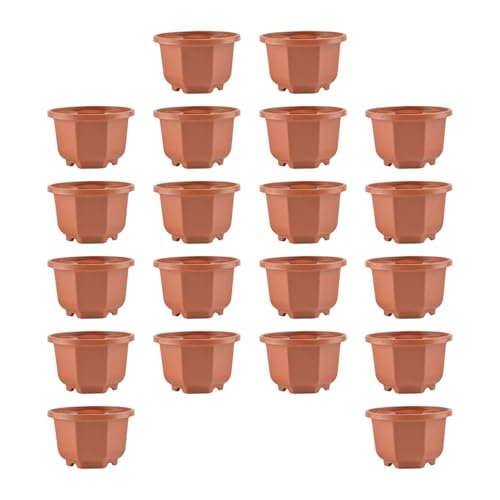 KiBcsLic 20 Blumentöpfe mit Abflusslöchern für Den Innenbereich, Mehrfarbig, 15cmx9cm von KiBcsLic