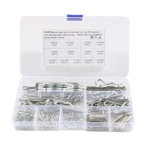 KiBcsLic 210pcs Haarstift Cotter Pin Sortment Kit Hitch Pin Lock Systems R Clips KiBcsLic 210pcs Haarstift Cotter Pin Sortment Kit Hitch Pin Lock Systems R Clips von KiBcsLic