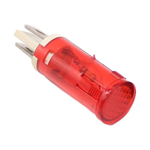 KiBcsLic 24 V Kompakte Lichtsignallampe, Kleiner Runder Kopf – 14 A, 12,7 Mm Größe, Mini Panel Montage für Kühlschränke, Rot von KiBcsLic