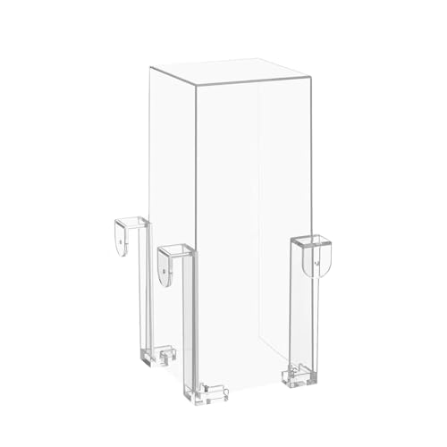 KiBcsLic 3 Stücke Fischbecken Halterungen Stabile PET Halterung Automatische Nachfüllung Elegantes Design für Aquarium Desktop, Groß mit Klammern von KiBcsLic