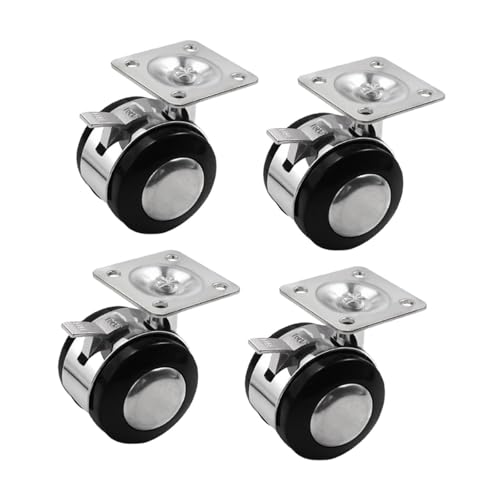 KiBcsLic 4 Stück 2 Zoll Lenkrollen mit Top Plate Industrierollen Schwenkräder für Schränke, mit Bremse KiBcsLic 4 Stück 2 Zoll Lenkrollen mit Top Plate Industrierollen Schwenkräder für Schränke, mit Bremse von KiBcsLic