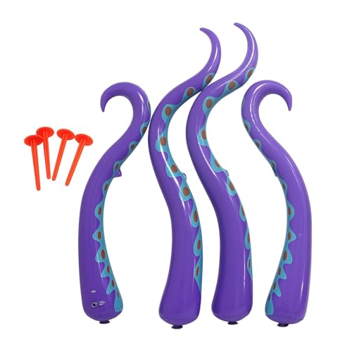 KiBcsLic 4X Halloween Aufblasbare Tentakeln PVC Dekor für Outdoor Rasen von KiBcsLic