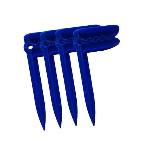 KiBcsLic 4er Pack Strandheringe, Ankerclips für Strandtücher Im Freien, Picknickdeckenhalter, Leichte, Handtuch Und Sandspikes für Camping, Dunkelblau von KiBcsLic