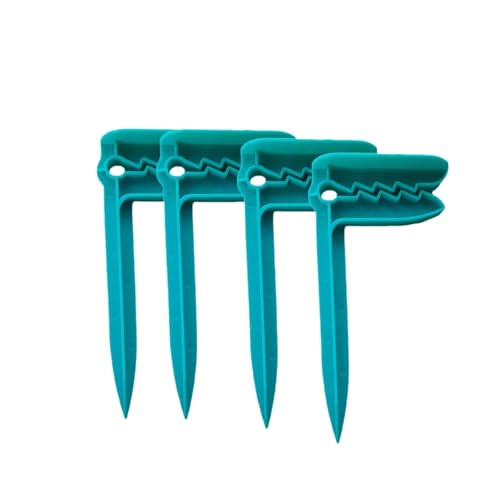 KiBcsLic 4er Pack Strandheringe, Ankerclips für Strandtücher Im Freien, Picknickdeckenhalter, Leichte, Handtuch Und Sandspikes für Camping, Dunkelgrün von KiBcsLic