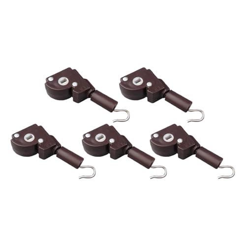 KiBcsLic 5X Kipphebel für 1 Zoll Horizontal Metall Haken Verbindung Universal Ersatzteil Stange Kipphebel Kippmechanismus, Kaffee von KiBcsLic